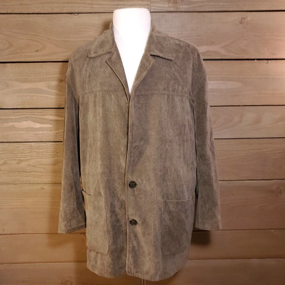 Wayne Gretzy Collection Beige Corduroy Mens Jacket - Picture 1 of 5